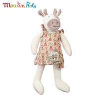 Moulin Roty ตุ๊กตาออร์แกนิค ตุ๊กตาผ้าเน่า ตุ๊กตาวัว ตุ๊กตาเด็กอ่อน ขนาด 30cm Charlotte La Grande Famille MR-632052