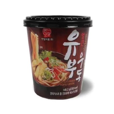 อูด้งคัพ สไปซี่ ไฟรด์ โทฟู hanil spicy fried tofu udon cup 149.2g