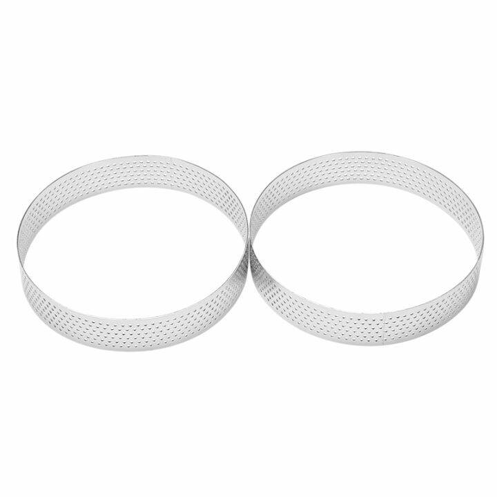 10pcs-circular-tart-rings-with-holes-stainless-steel-fruit-pie-quiches-cake-mousse-mold-kitchen-baking-mould