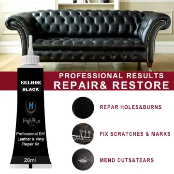 Vinyl Leather Paint Repair Kit - Black and White Leather Repair Kit for  Furniture Waterproof Leather Couch Repair Kit Multi-Purpose Leather Repair  Gel