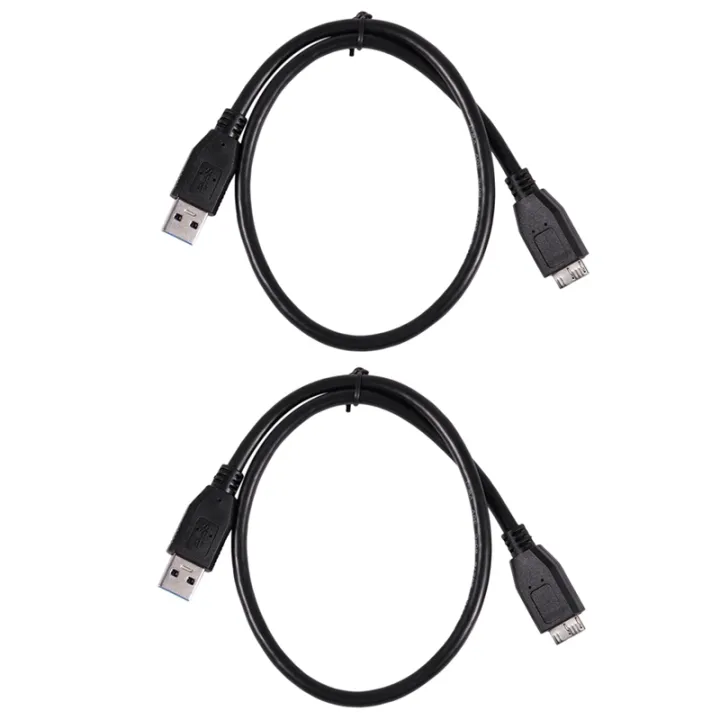 2x Usb 30 Male A To Micro B Male Data Cable For External Hdd Hard Drive Hdd Cable Black 9828