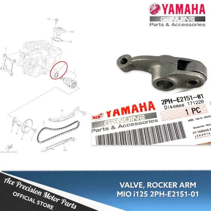 ROCKER ARM MIO i125/SOUL i125/GRAVIS YAMAHA ORIGINAL (Price is per