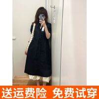 Uniqlo Spring and Autumn Cotton Drawstring Waist Shirt Dress Slim Long Sleeve Long Skirt 462596/462595