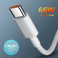 [ร้อน] สายเคเบิล USB ชนิด C 6A 66W สายชาร์จสำหรับคู่ Huawei 40 P40 30 Pro Samsung Xiaomi OPPO ที่ชาร์จไฟรวดเร็ว USB 6A USB C สายชาร์จ