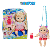 Đồ chơi bé gái Hasbro địu búp bê tóc vàng Baby Alive E7176