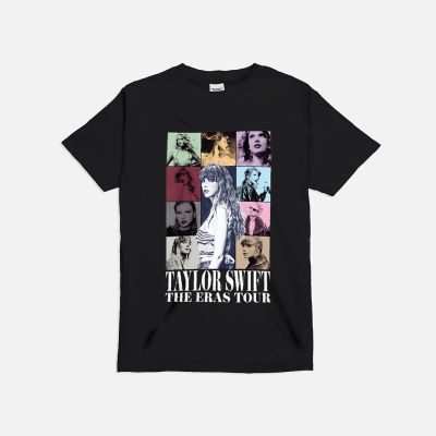 เสื้อยืด แบบนิ่ม พิมพ์ลาย Taylor Swift Eras Tour ด้านหน้า และด้านหลัง HOT S-5XL