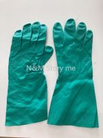 ถุงมือป้องกันสารเคมี ถุงมือยางไนไตร สีเขียว 13 นิ้ว 15MIL (1คู่/แพ็ค)  GREEN CHEMICALS GLOVE 15MIC 13" Size : L