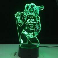 Daddy Lil Monster Comedy Gril หลอดไฟ Led Night Light 7สีเปลี่ยนอัตโนมัติโคมไฟเด็กตกแต่งห้องนอน Light Dropshpin