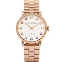 นาฬิกาผู้หญิง MARC BY MARC JACOBS Baker White Dail Rose Gold- tone Stainless Steel Ladies Watch MBM3441