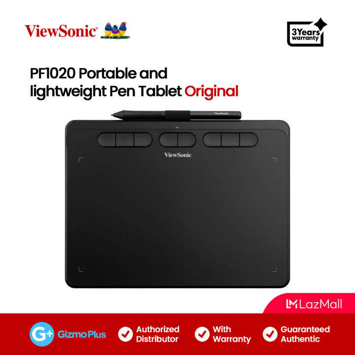 ViewSonic PF1020 Pen Tablet Drawing Pad for Illustrators, Graphic