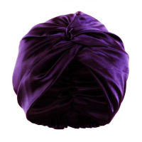 19 Momme New Double Layer Mulberry Silk Sleeping Cap Night Silk Sleep Cap For Women For Hair Care Long Hair Elastic Bonnet Hat