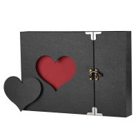 Photo Album A4 DIY Scrapbook Vintage Love Heart Black Pages Present Anniversary Wedding Gift Scrapbooking Album Kits Photoalbum