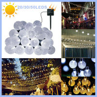 Solar String Ball Lights Outdoor Waterproof New 203050 LED Lamp Power Fairy Lights Garlands Garden Christmas Decor