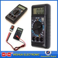 Yingke Whdz Dt-182เครื่องวัดดิจิตอลขนาดเล็กพิเศษพร้อมออดป้องกันการโอเวอร์โหลดโอห์มมิเตอร์แรงดันไฟฟ้าแอมแปร์พกพาชุดหัวทดสอบ Dc Ac Lcd