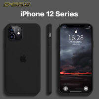 C-SAWซิลิโคนเหลวเคสโทรศัพท์ปกคลุมสำหรับiPhone 12 Seriesป้องกันการล่มสลายนุ่มปกหลังสำหรับiPhone 12 Mini Pro Maxสีดำสีแดงเขียวม่วงสีขาวสีฟ้าปลอก