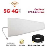 เสาอากาศ LPDA 5G 4G 3G 28dBi High Gain Signal Booster + สาย 10 เมตร