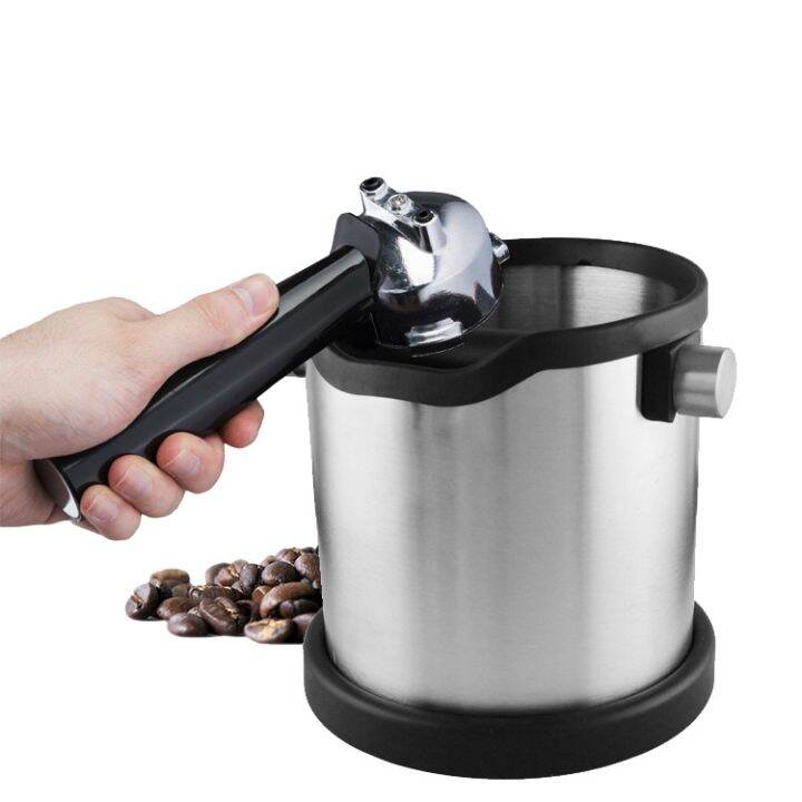Coffee Knock Box Espresso Grind Container AntiSlip Stainless Steel Bin 1800ml☞ Lazada PH