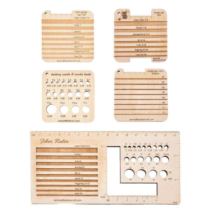 Knitting Needle Sizer Tool Counting Frame Ruler Knitting Needle Gauge ...