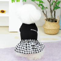 Pet Princess Dress  Beautiful Comfortable Easy-wearing  Lattice Splicing Pet Dog Sleeveless Skirt Pet Supplies Dresses