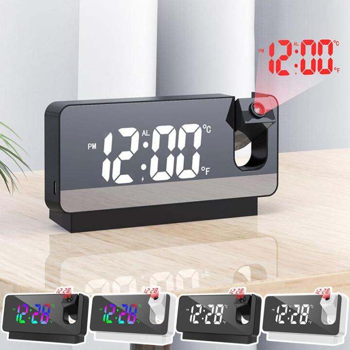 Digital Clock for Bedroom Projection Alarm Clock Digital Clock with 180