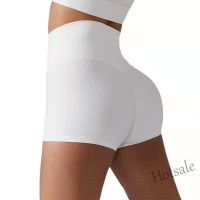 【hot sale】❂❉✷ C04 HOPPE FUMENG New belly sports fitness shorts beautiful buttocks yoga pants ribbed high waist tight shorts