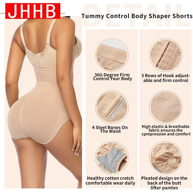 JHHB Tummy Control Panties for Women Shapewear Butt Lifter Short High Waist  Trainer Corset Slimming Body Shaper Underwear Thigh