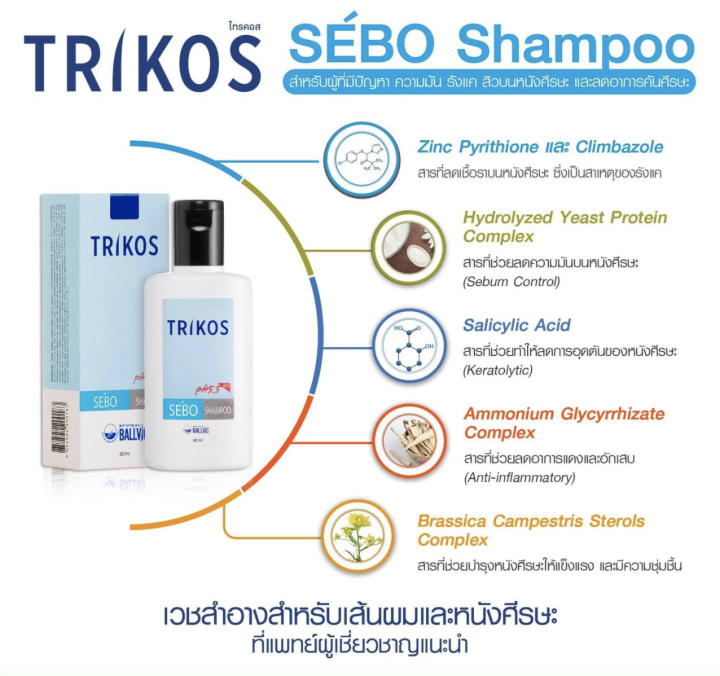 trikos-sebo-shampoo-แชมพู-สำหรับ-ผู้ที่มีปัญหาหนังศีรษะมัน-มีรังแค-หนังศีรษะอักเสบเรื้อรัง-เวชสำอางผม-จากเกาหลี