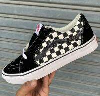 รองเท้าVANS SK8-LOW CHECKERBOARD SUEDE TRAINERS IN BLACK SIZE.37-44 รองเท้าผ้าใบแวนส์ รองเท้าแวนส์ตาราง รองเท้าแฟชั่น รองเท้าใส่ทำงาาน ยืดเกาะได้ดี ใส่สบาย