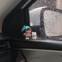 High-end Original Cute Cartoon Umbrella Girl Car Center Console Window Decoration Car Doll Decoration Mini Car Creative