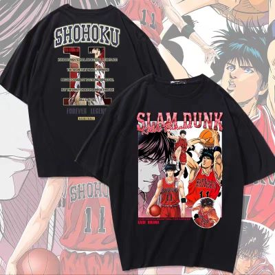 ข้อเสนอพิเศษ tshirt เสื้อยืดพิมพ์ลายแฟชั่นราคาต่ำสุด!![hot]▲Slam Dunk เสื้อยืดผู้ชายแขนสั้นเสื้อบาสเก็ตบอลกีฬา Sakuragi Hanado อะนิเS-5XL