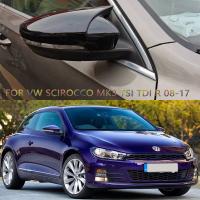 กรอบฝาปิดกระจกมองหลังรถยนต์สีดำเงา2ชิ้นสำหรับ MK3โฟล์คสวาเก้นรุ่น Scirocco กรอบ3TH Scirocco TDI TDI R 2010-2017