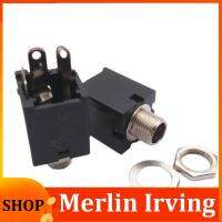 Merlin Irving Shop 2/5/10pcs 3 Pin 6.35mm 6.5mm mono Female Headphone Plug Socket Microphone 1/4 inch Panel Mount Solder Nut Audio Jack 6.35 mm