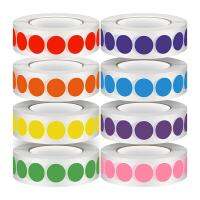 8 Rolls Color Coded Label Stickers for File Sorting Marking Key Points 1000pcs/Roll