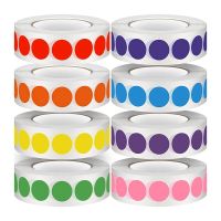 8 Rolls 1/2 Inch Dot Sticker Color Coded Label Stickers for File Sorting Marking Key Points 1000pcs/Roll