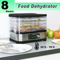 220V 5 Trays Food Dryer Dehydrator Household Food Dehydrator with Digital Timer and Temperature Control for Fruit Vegetable Meat Beef