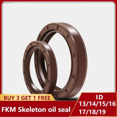 ▧☏ↂ FKM Framework Oil Seal ID 13/14/15/16/17/18/19mm OD 22-50mm Thickness 6/7/8/10mm Fluoro Rubber Gasket Rings