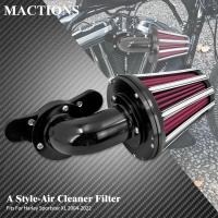 รถจักรยานยนต์ CNC Sucker Air Cleaner Filter Kit สำหรับ Harley Sportster XL 72 48 883 1200 Iron Roadster Custom Nightster 2004-21 2022