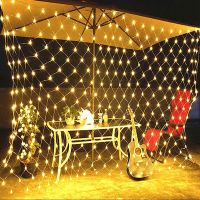 ZZOOI Mesh LED Lights 220V Holiday Wedding Party Outdoor String Lights Chain Decoration Garden Lamp Fairy Lights Net Garland slingers