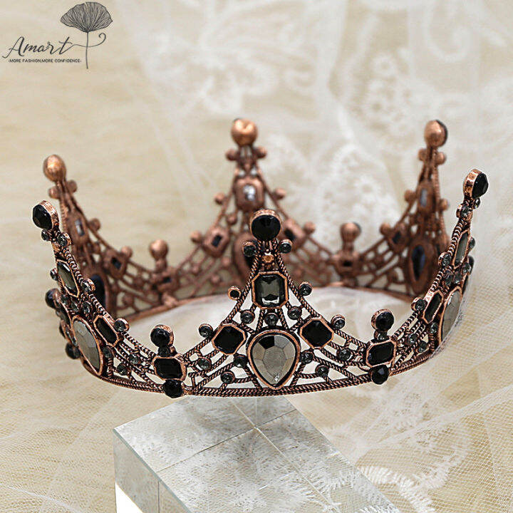 amart-retro-baroque-queen-black-crown-baroque-rhinestones-black-women-wedding-crown-vintage-elegant