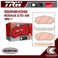 ผ้าเบรคหน้า TRW สำหรับ SSANGYONG RODIUS 2.7D Xdi 05-&amp;gt; (GDB3412)