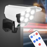 ♀ Solar LED Light Outdoor Motion Sensor Solar Street Light Street Light Security Simulation Fake Camera 77 LED Light Garden