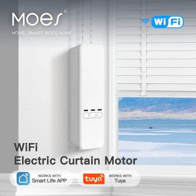 MOES Tuya WiFi Smart Motor Electric Chain Roller Blinds Shade Shutter Drive RF Remote Kit Smart Life App via Alexa/Google Camera Remote Controls