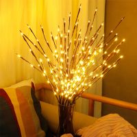 ❆ LED Night Light Willow Branch Lamp Battery Powered Natural Tall Vase Filler Willow Twig Lighted Branch Wedding Decorative Light