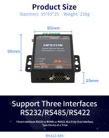 HF5111B สูงบินอย่างเป็นทางการ RJ45 RS232485422 Modbus อนุกรมเป็นอีเธอร์เน็ตฟรี RTOS อนุกรม1พอร์ตเซิร์ฟเวอร์แปลงอุปกรณ์ DTU