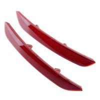 1 Pair Left &amp; Right Side Red Rear Bumper Tail Light Reflector Cover Car Plastic Fit For Ford Mondeo MK4 2007 2008 2009 2010