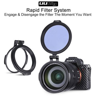 Uurig ND แหวนกรองอย่างรวดเร็ว RFS สวิตช์กระดุมพลิกปลดเร็วสำหรับ Sony Canon Nikon ชุดอุปกรณ์เสริมกล้อง DSLR ฟิลเตอร์