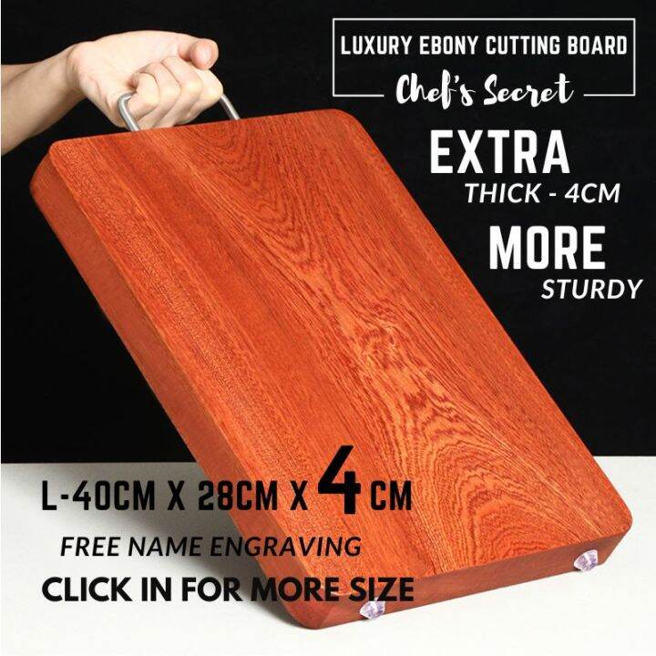 Malaysia Ready Stock Wooden Ebony Solid Wood Cutting Board Anti