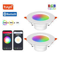 RGB LED Downlight 220V Dimmable Smart โคมไฟเพดาน10W 15W Warm White Down Light สำหรับห้องครัว Tuya Bluetoothir รีโมทคอนล *