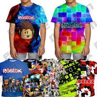 * YAYA * เสื้อ ROBLOXS เสื้อยืดสำหรับเด็กฤดูร้อนแขนสั้นเล่นเสื้อเชิ้ตเด็กผู้ชายเสื้อผจญภัยการ์ตูน