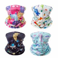 【CC】◘  Cartoon Children Silk Face Protection Scarf Soft Neckerchief Baby Neck Collar Scarves